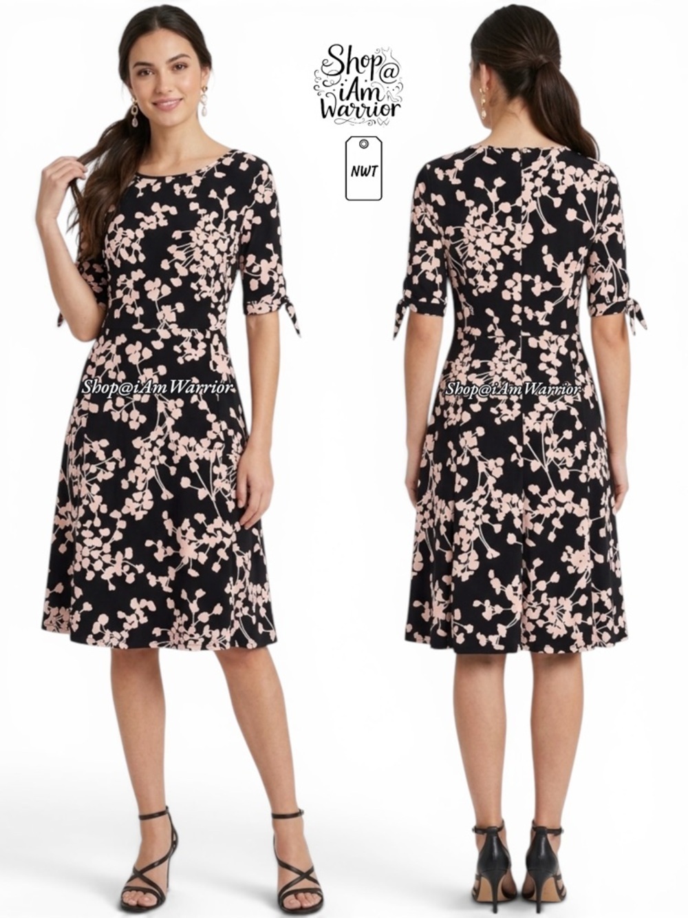 Talbots NWT floral sleeve tie a-line dress *shop@iamwarrior